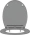 vidaXL - Snelsluiting - Toiletkap - met - Soft - Close - Duroplast - Grijs