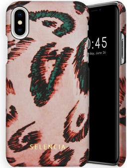 Selencia Hoesje Geschikt voor iPhone Xs / X Hoesje - Selencia Maya Fashion Backcover - roze