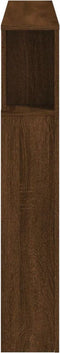 Hoofdeinde met LED 140x18,5x103,5 cm bewerkt hout bruineiken