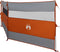 vidaXL - Windscherm - camping - waterdicht - 508x130 - cm - grijs - en - oranje