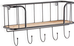 Wandkapstok Vinthera Moa Staal Zwart 90 x 30 x 45 cm