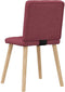 vidaXL - Eetkamerstoelen - 2 - st - stof - wijnrood