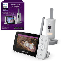 Philips Avent SCD921/26 - Babyfoon met camera en app - Full HD - Lichtgrijs