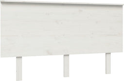vidaXL - Hoofdbord - 184x6x82,5 - cm - massief - grenenhout - wit