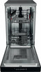 Whirlpool WSFC3M27X - Vrijstaand - Slimline (45 cm) - 10 couverts - Roestvrijstaal