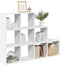 vidaXL - Kamerscherm - / - boekenkast - 3-laags - 137,5x29x103,5 - cm - hout - wit