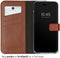 Selencia iPhone 14 Pro Max - Echt Lederen Bookcase - Ruimte voor 3 pasjes - Lichtbruin