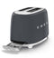 Smeg TSF01GREU - Broodrooster - 950W 2 sleuven 6 bruining-niveaus - Grijs