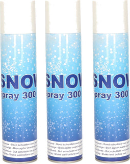 3x stuks sneeuwspray/spuitsneeuw bussen 300 ml niet brandbaar - Kunstsneeuw/nepsneeuw sneeuwdecoraties