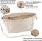 Serra Fé - tas organizer bag in bag M - 12 vakken - 100% katoen - beige - geschikt voor handtas 30-35 cm (1 stuk)