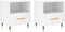 vidaXL - Nachtkastjes - 2 - st - 40x35x47,5 - cm - bewerkt - hout - wit