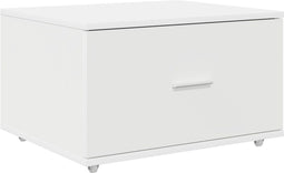 vidaXL - Ladekast - met - Wielen - Wit - 55x45x33.5 - cm - Bewerkt - Hout