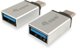 Equip 133473 - Adapter USB C naar USB A - Plug & Play - Zilver