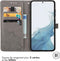 iMoshion Hoesje Geschikt voor Samsung Galaxy S23 Hoesje Met Pasjeshouder - iMoshion Mandala Bookcase - Grijs