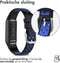 iMoshion Bandje Geschikt voor Fitbit Luxe/Blauw - iMoshion Siliconen sport band zilveren gesp zonder pinnetje - Zwart