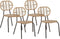 PRATELLO - Tuinstoel set van 4 - Naturel - PE rotan