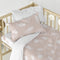 Happy Friday Duvet cover set 2 pieces Clouds pink 115x145 cm (Cot bed) Pink
