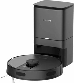 EZVIZ RE4 Plus - Robotstofzuiger met Dweilfunctie, 4000Pa Zuigkracht, Automatisch Leegstation, Navigatie & Obstakelvermijding - Compatibel met Google Assistant & Alexa - Zwart