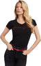 Guess Amilie Tee - Dames T-Shirt V-hals - Merknaam in het rood - Zwart (2022)