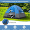 Coast 3-Persoons Campingtent - Waterdicht 1500 mm - Afneembare Regenhoes - Blauw/Zwart