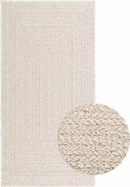 vidaXL - Vloerkleed - ZIZUR - room - binnen - en - buiten - 80x150 - cm - jute - look