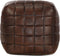 vidaXL - Poef - 40x40x40 - cm - echt - geitenleer - donkerbruin