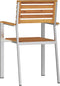 vidaXL - Stapelbare - Tuinstoelen - 4 - stuks - Massief - Acaciahout - en - RVS