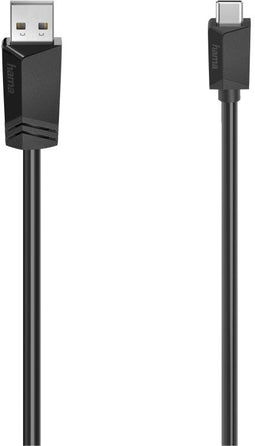 Hama 00200631 - USB-C naar USB A Kabel - 75cm - High-speed 480 Mbps - Zwart