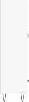vidaXL - Hoge - kast - 69,5x31x115 - cm - bewerkt - hout - wit