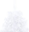 vidaXL - Kunstkerstboom - met - verlichting - en - kerstballen - half - 120 - cm - wit