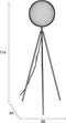 Zuiver Sien Vloerlamp/ Staande driepoot lamp - Bruin