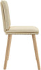 vidaXL - Eetkamerstoelen - 2 - st - stof - crèmekleurig