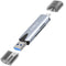 Strex SP289 - 2-in-1 Kaartlezer - USB 3.0/USB-C - SD/TF Kaarten - Grijs
