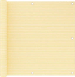 vidaXL - Balkonscherm - 90x400 - cm - HDPE - beige