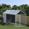 vidaXL - Hondenkennel - met - dak - 2x6x2,5 - m - gegalvaniseerd - staal - zilverkleur