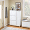 SoBuy FSR189-WN - Schoenenkast - 3 Kleppen en Deur - Wit
