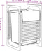 vidaXL - Wasmand - met - grijze - zak - 32x30x36,5 - cm - bamboe