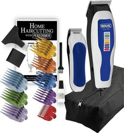Wahl Colorpro Combo - Tondeuse en mini-trimmer - 8 kleurgecodeerde geleiderkammen - Blauw