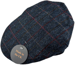 Pet County Blauw met rode ruit - Harris Tweed - Glen Appin of Scotland M (57-58 cm)