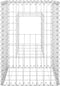 vidaXL - Schanskorf - paal - 40x40x180 - cm - ijzer