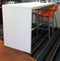 Hoge tafel: Statafel of bartafel breed 220CM diep 80CM bladkleur Wit framekleur Licht grijs (Ral 7035)