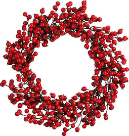 House of Seasons Kerstkrans - Ø50 cm - Bessen - Rood
