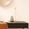 Atmooz - Leeslamp Pomery - Voor boek - LED Tafellamp - Goud Brons - Slaapkamer / Woonkamer - Industrieel - Hoogte 49cm - Metaal