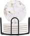 Castagnola Onderzetters - Keramisch met Kurk - Set van 6 - Wit/Goud (6 stuks)