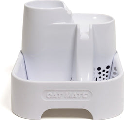 Cat Mate Drinkfontein 335E - met 3 Niveaus - voor Katten en Kleine Honden - 2 liter - wit
