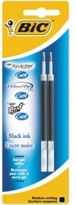 Bic - Gelschrijvervulling tbv diverse gelpennen zwart M à 2st | Blister a 2 stuk | 20 stuks