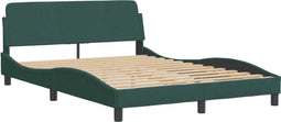 vidaXL - Bedframe - zonder - matras - 120x200 - cm - fluweel - donkergroen