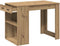 vidaXL - Bureau - met - lade - en - plank - 102x62x77,5 - cm - hout - artisanaal - eiken