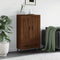 vidaXL - Hoge - kast - 69,5x31x115 - cm - bewerkt - hout - bruin - eikenkleur