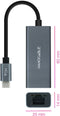 Nanocable 10.03.0406 - USB-C naar Gigabit Ethernet Converter - 10/100/1000 Mbps - Grijs
